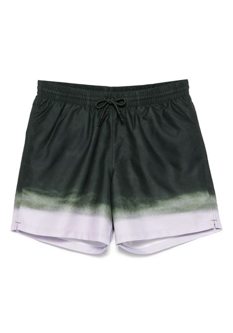 Green Phibbs gradient effect beachwear shorts Dries Van Noten - men DRIES VAN NOTEN | 2510225001431605